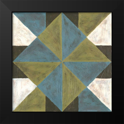 Patchwork Tile IV Black Modern Wood Framed Art Print by Lam, Vanna
