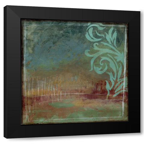 Lush Filigree I Black Modern Wood Framed Art Print with Double Matting by Goldberger, Jennifer