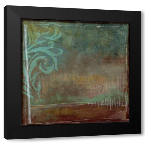 Lush Filigree II Black Modern Wood Framed Art Print with Double Matting by Goldberger, Jennifer