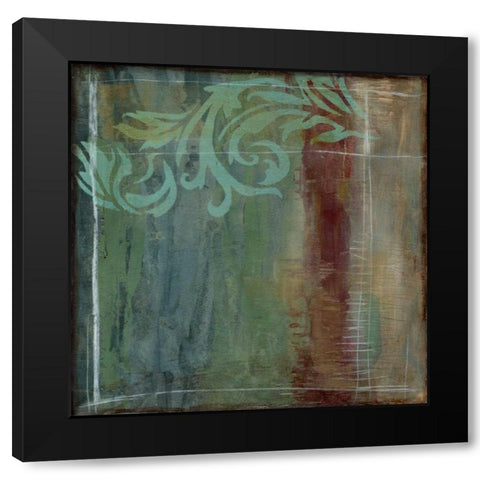 Lush Filigree III Black Modern Wood Framed Art Print with Double Matting by Goldberger, Jennifer