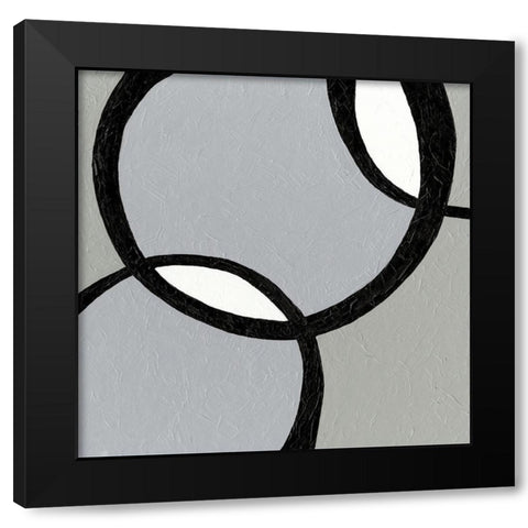 Ellipse I Black Modern Wood Framed Art Print with Double Matting by Holland, J.