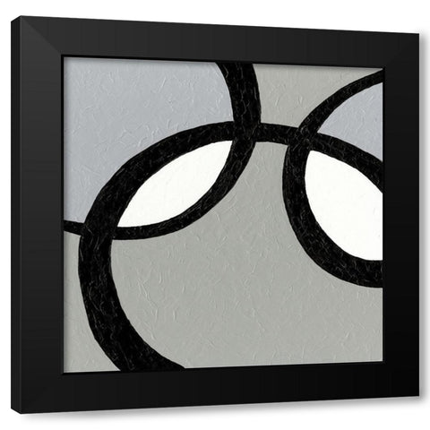 Ellipse IV Black Modern Wood Framed Art Print with Double Matting by Holland, J.