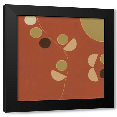 Autumn Orbit V Black Modern Wood Framed Art Print by Vess, June Erica