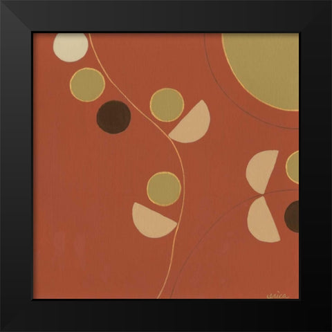 Autumn Orbit V Black Modern Wood Framed Art Print by Vess, June Erica