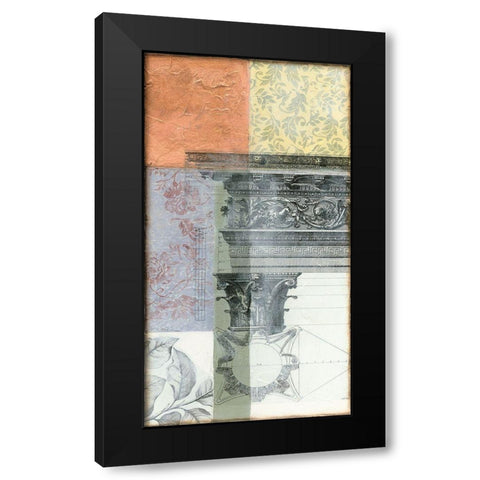 Neo Victorian Collage III Black Modern Wood Framed Art Print by Goldberger, Jennifer