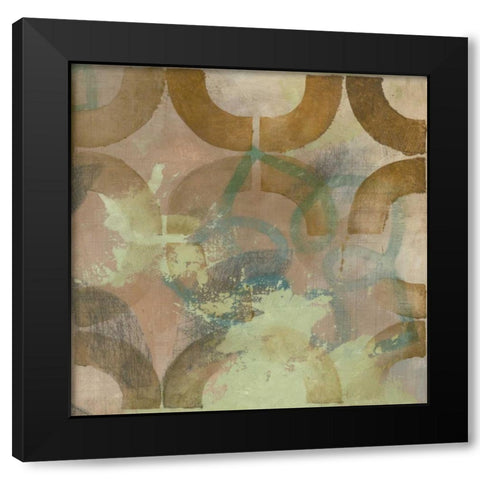 Garden Link III Black Modern Wood Framed Art Print with Double Matting by Meagher, Megan