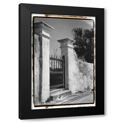 Old Bermuda Gate II Black Modern Wood Framed Art Print by DeNardo, Laura