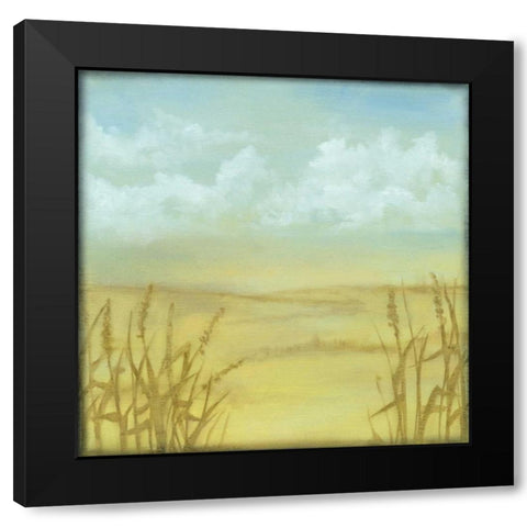 Through the Wheatgrass II Black Modern Wood Framed Art Print with Double Matting by Goldberger, Jennifer