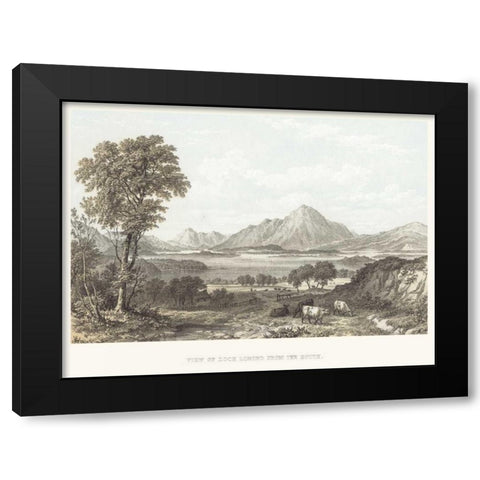 View of Loch Lomond Black Modern Wood Framed Art Print by Unknown
