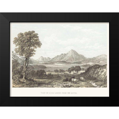 View of Loch Lomond Black Modern Wood Framed Art Print by Unknown