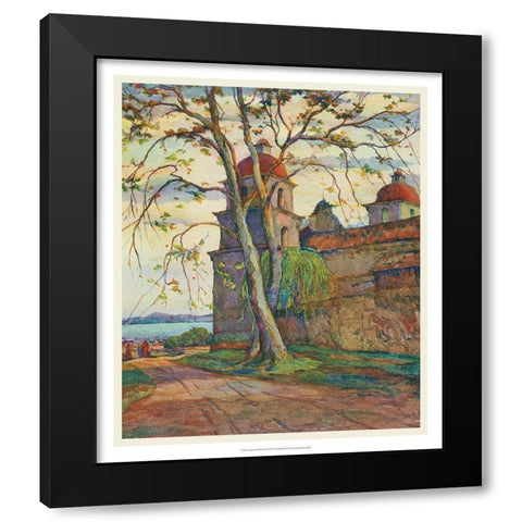 European Sketchbook VII Black Modern Wood Framed Art Print with Double Matting by Abdy, Rowena Meeks