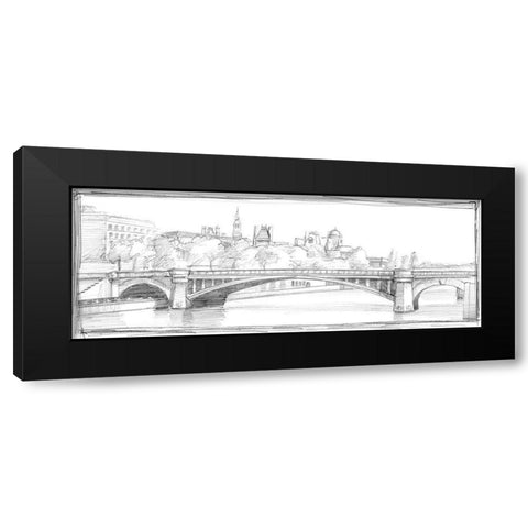 Pont de Notre Dame Black Modern Wood Framed Art Print by Harper, Ethan