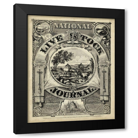 National Livestock Journal Black Modern Wood Framed Art Print by Unknown
