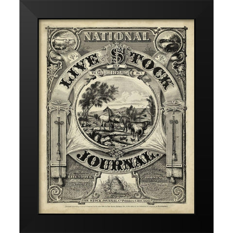 National Livestock Journal Black Modern Wood Framed Art Print by Unknown
