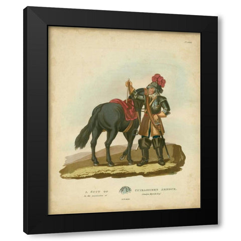 Men in Armour VI Black Modern Wood Framed Art Print by Meyrick