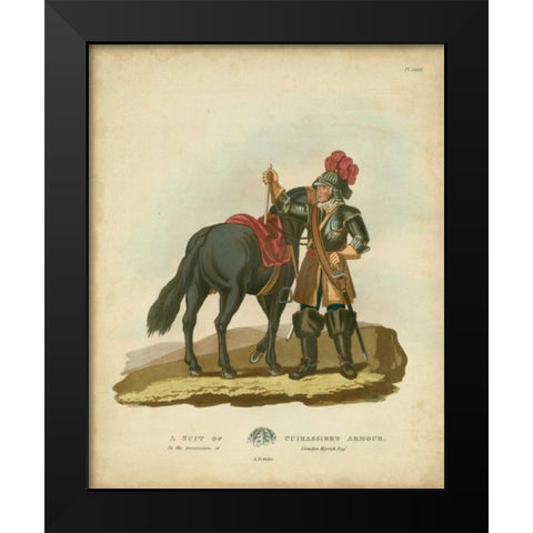 Men in Armour VI Black Modern Wood Framed Art Print by Meyrick