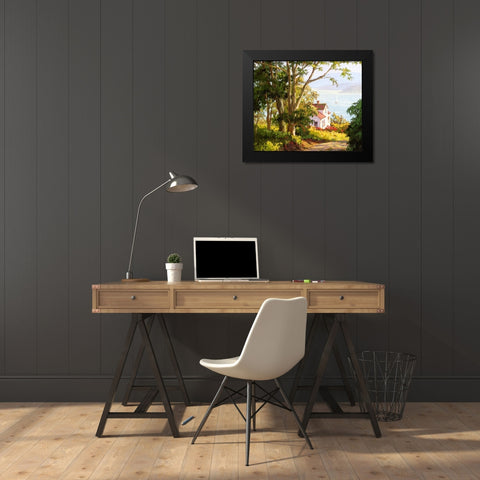 Bayside Digs Black Modern Wood Framed Art Print by Dertner, Erin