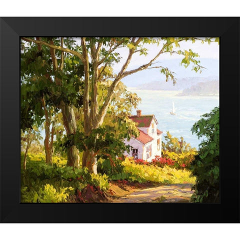 Bayside Digs Black Modern Wood Framed Art Print by Dertner, Erin