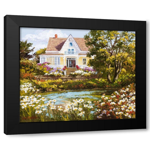 Overlooking the Pond Black Modern Wood Framed Art Print with Double Matting by Dertner, Erin