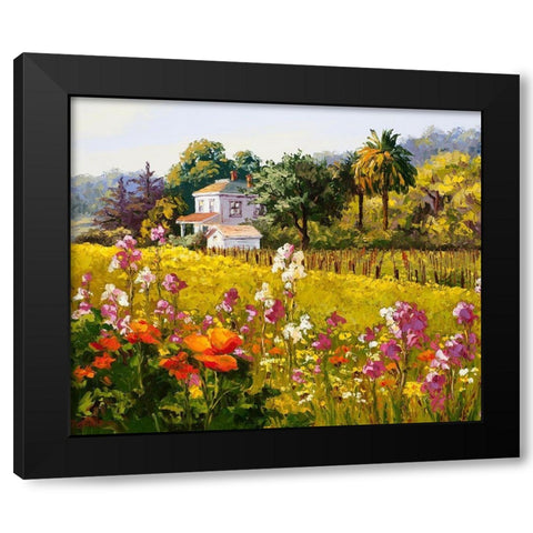 Symphony of Spring Black Modern Wood Framed Art Print with Double Matting by Dertner, Erin