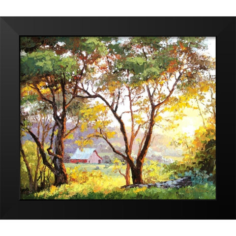 Burnished Landscape Black Modern Wood Framed Art Print by Dertner, Erin