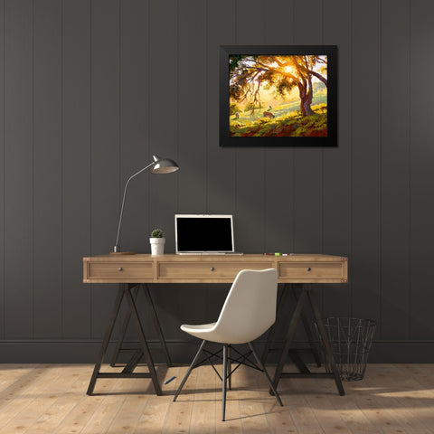 Restful Radiance Black Modern Wood Framed Art Print by Dertner, Erin