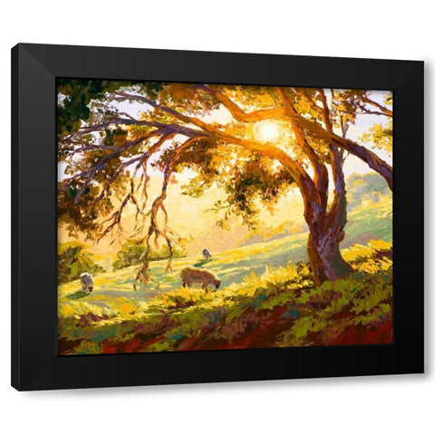 Restful Radiance Black Modern Wood Framed Art Print by Dertner, Erin