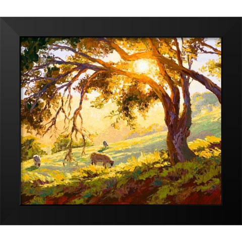 Restful Radiance Black Modern Wood Framed Art Print by Dertner, Erin
