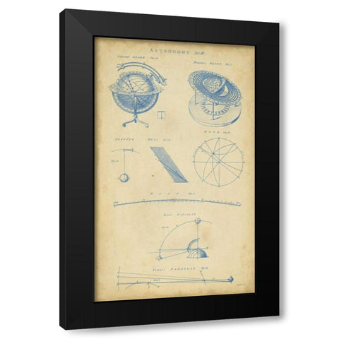 Vintage Astronomy III Black Modern Wood Framed Art Print with Double Matting by Chambers