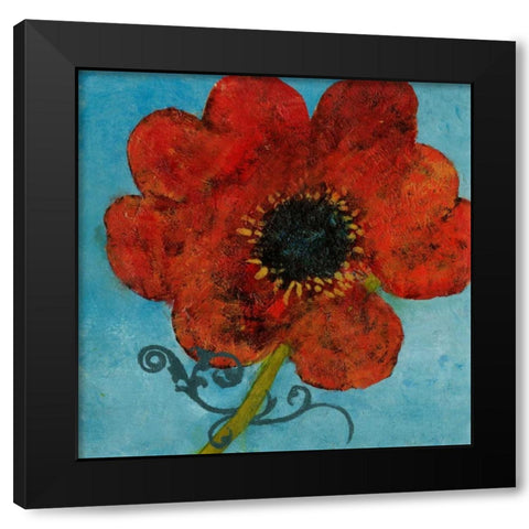Summer Bloom II Black Modern Wood Framed Art Print by Green-Aldridge, W.