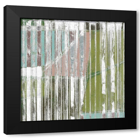 Linear Mix I Black Modern Wood Framed Art Print with Double Matting by Goldberger, Jennifer