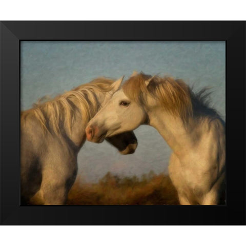 French Affair Black Modern Wood Framed Art Print by PHBurchett