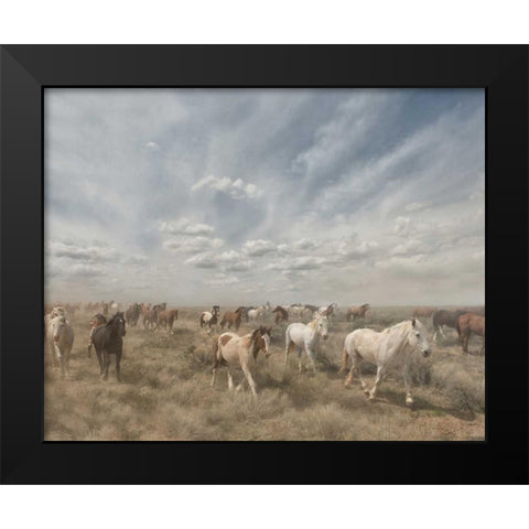 Big Sky Black Modern Wood Framed Art Print by PHBurchett