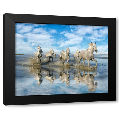 On the Run Black Modern Wood Framed Art Print with Double Matting by PHBurchett