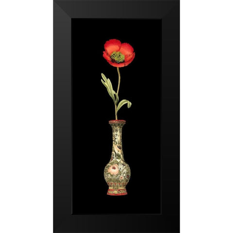 Poppy Magic I Black Modern Wood Framed Art Print by Vision Studio