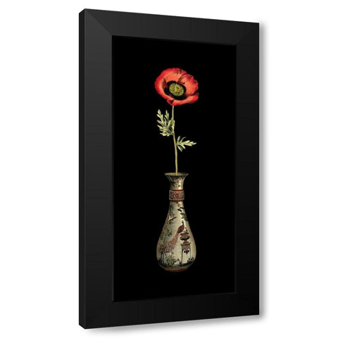 Poppy Magic IV Black Modern Wood Framed Art Print with Double Matting by Vision Studio