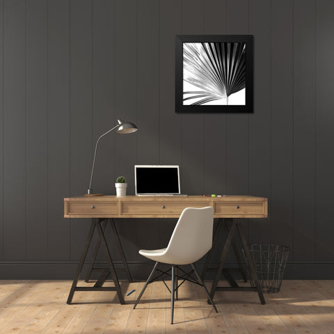 Black and White Palm IV Black Modern Wood Framed Art Print by Johnson, Jason