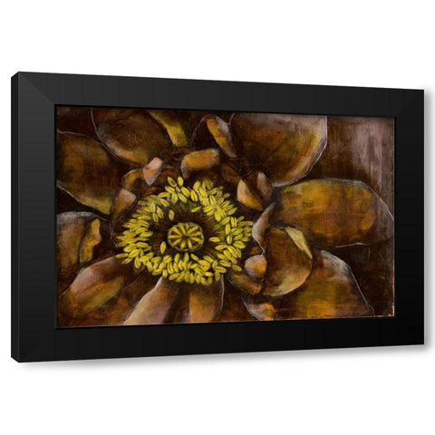 Floral Illusion I Black Modern Wood Framed Art Print by Goldberger, Jennifer