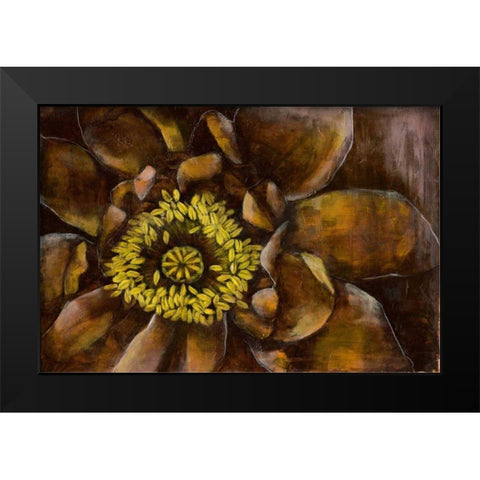 Floral Illusion I Black Modern Wood Framed Art Print by Goldberger, Jennifer