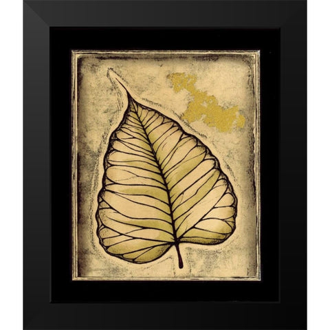 Leaf Panel I Black Modern Wood Framed Art Print by Vision Studio