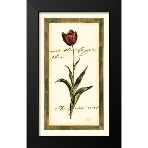 Jens Tulip I Black Modern Wood Framed Art Print by Vision Studio