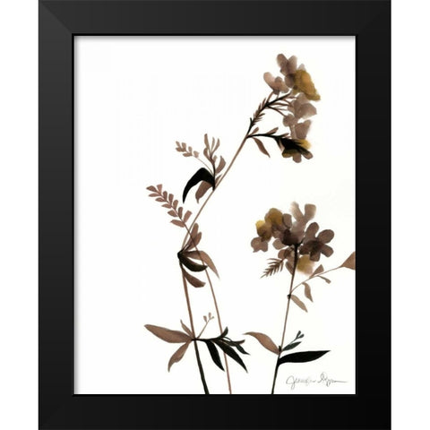 Watermark Wildflowers II Black Modern Wood Framed Art Print by Goldberger, Jennifer