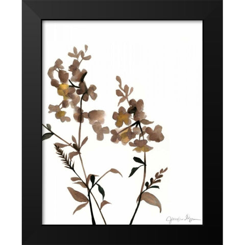 Watermark Wildflowers IV Black Modern Wood Framed Art Print by Goldberger, Jennifer
