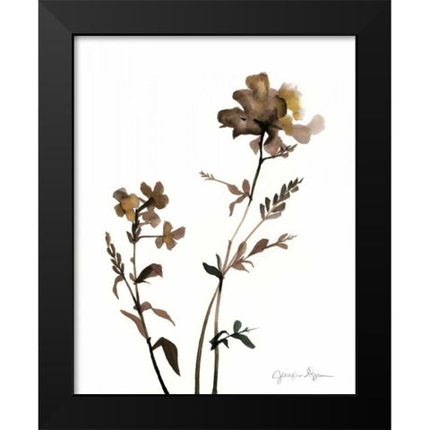 Watermark Wildflowers VI Black Modern Wood Framed Art Print by Goldberger, Jennifer