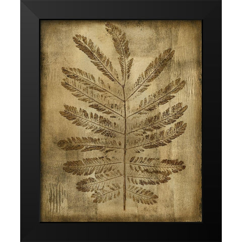 Sepia Drenched Fern I Black Modern Wood Framed Art Print by Slocum, Nancy
