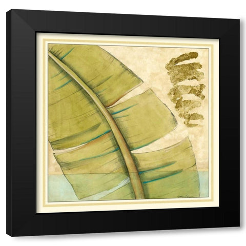 Peacock Palm III Black Modern Wood Framed Art Print with Double Matting by Goldberger, Jennifer