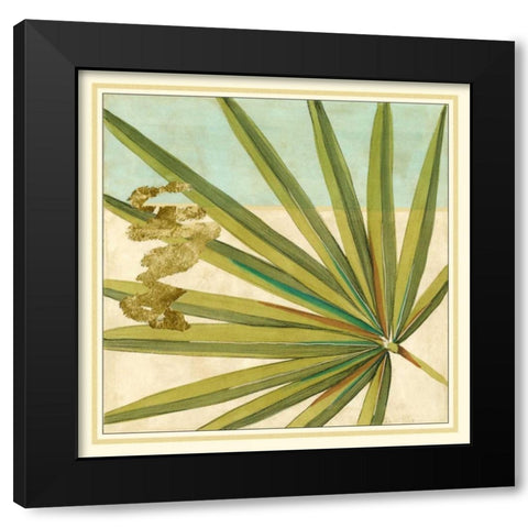 Peacock Palm V Black Modern Wood Framed Art Print with Double Matting by Goldberger, Jennifer