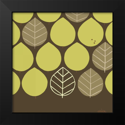 Forest Motif I Black Modern Wood Framed Art Print by Vess, June Erica