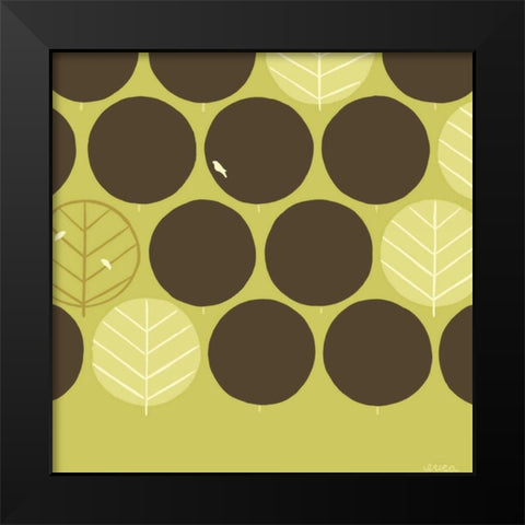 Forest Motif II Black Modern Wood Framed Art Print by Vess, June Erica