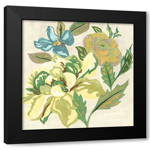 Modern Chintz I Black Modern Wood Framed Art Print by Zarris, Chariklia